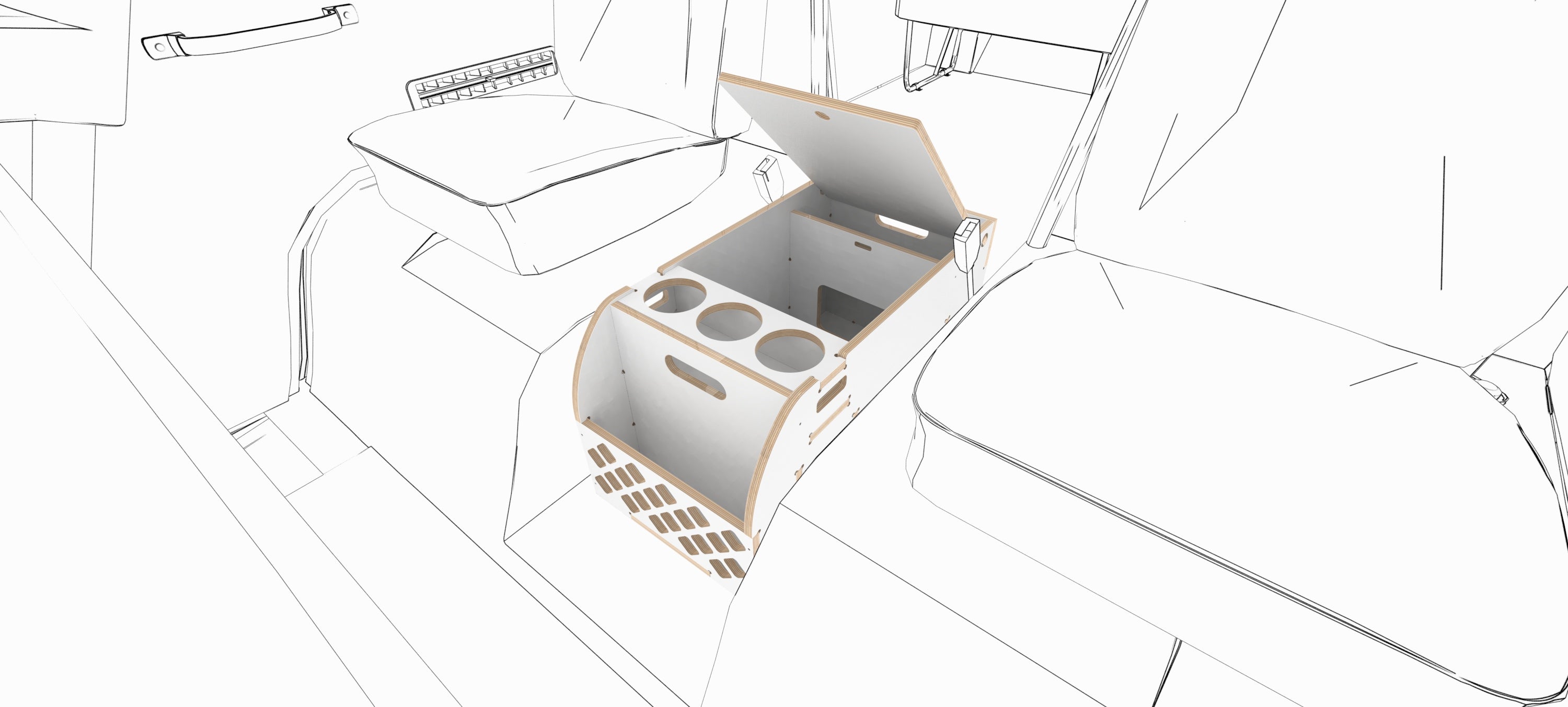VW Kombi Centre Console Unit