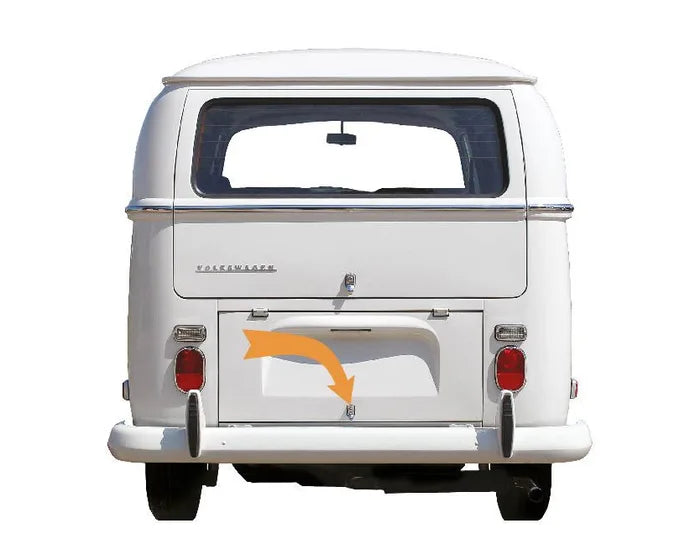 VW Kombi Engine Lid Lock for late baywindow in Chrome 72-79