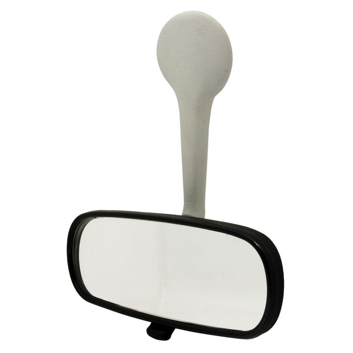 VW Beetle Rear View Mirror with a White Stem
