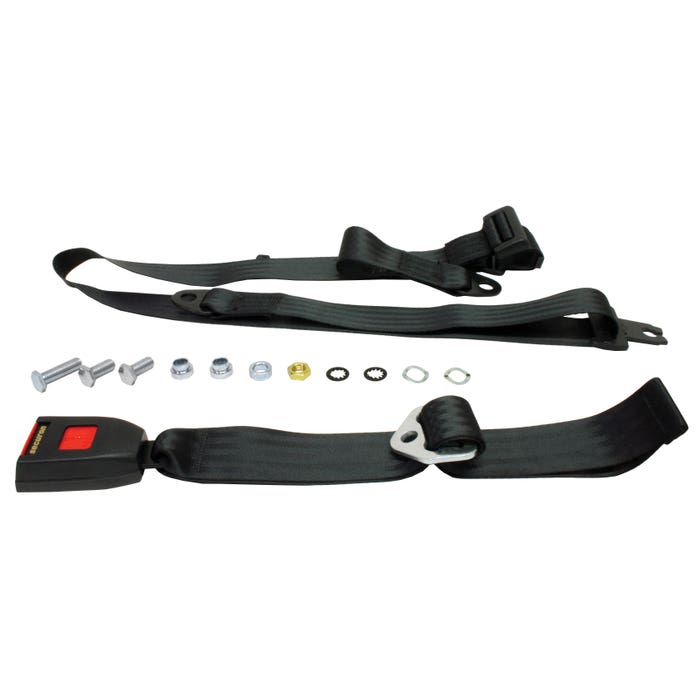 VW Beetle Rear Seat Belt 3 Point Static with Modern Buckle