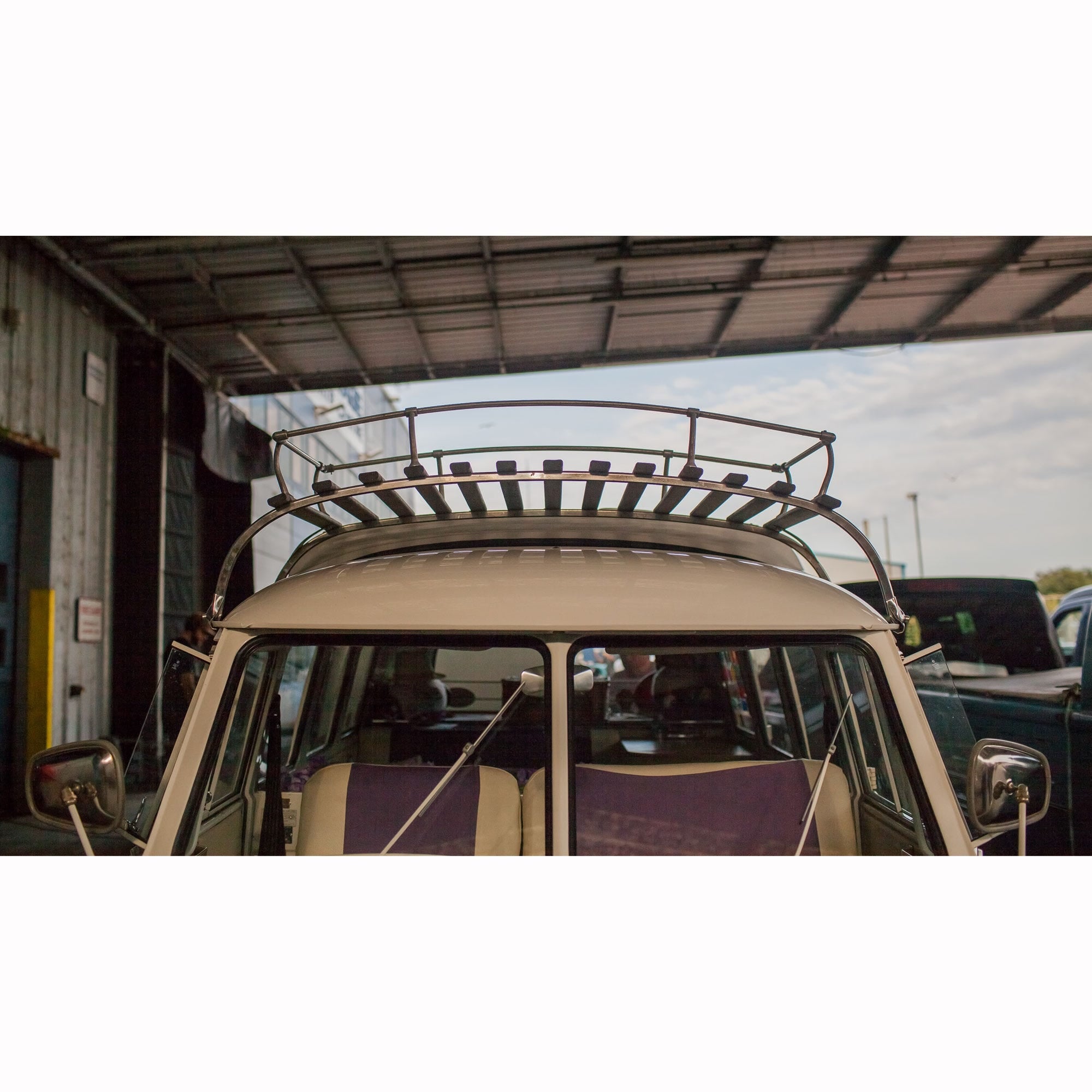 VW Kombi 2 Bow Stainless Steel Roof Rack with Wooden Slats