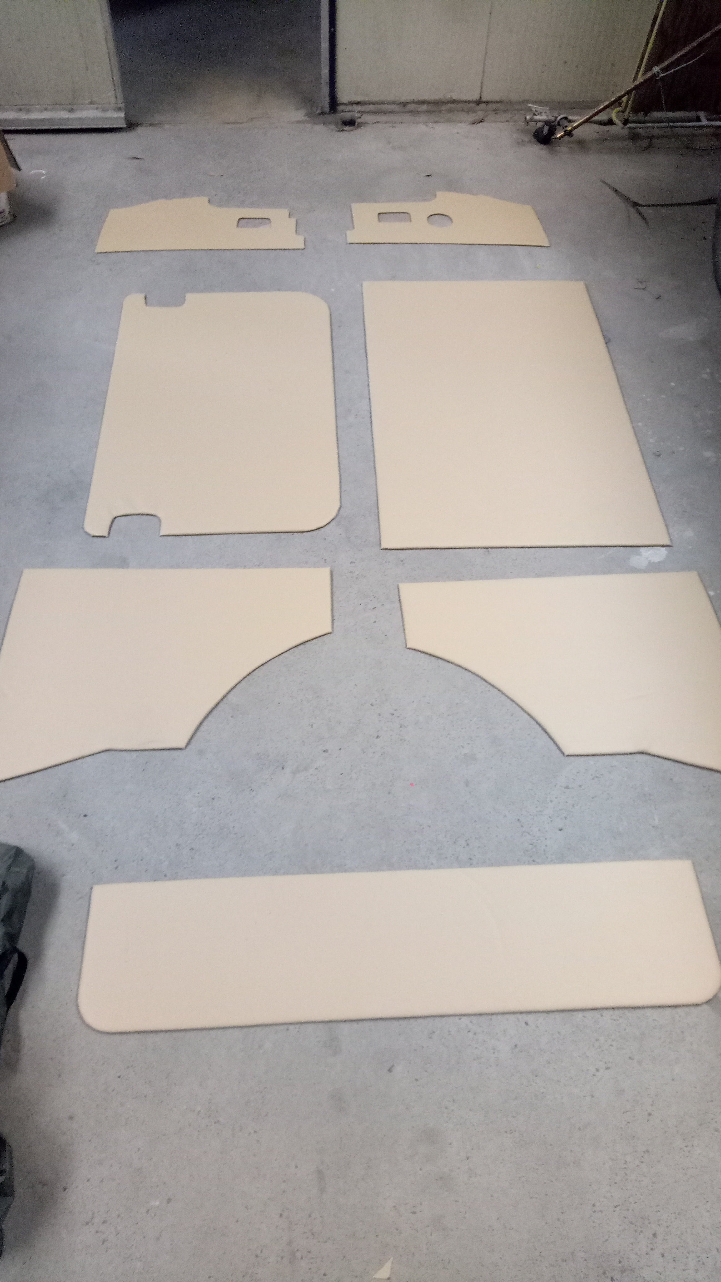 VW Kombi Interior Trim Panels / Door Cards Set of 9 in Vinyl