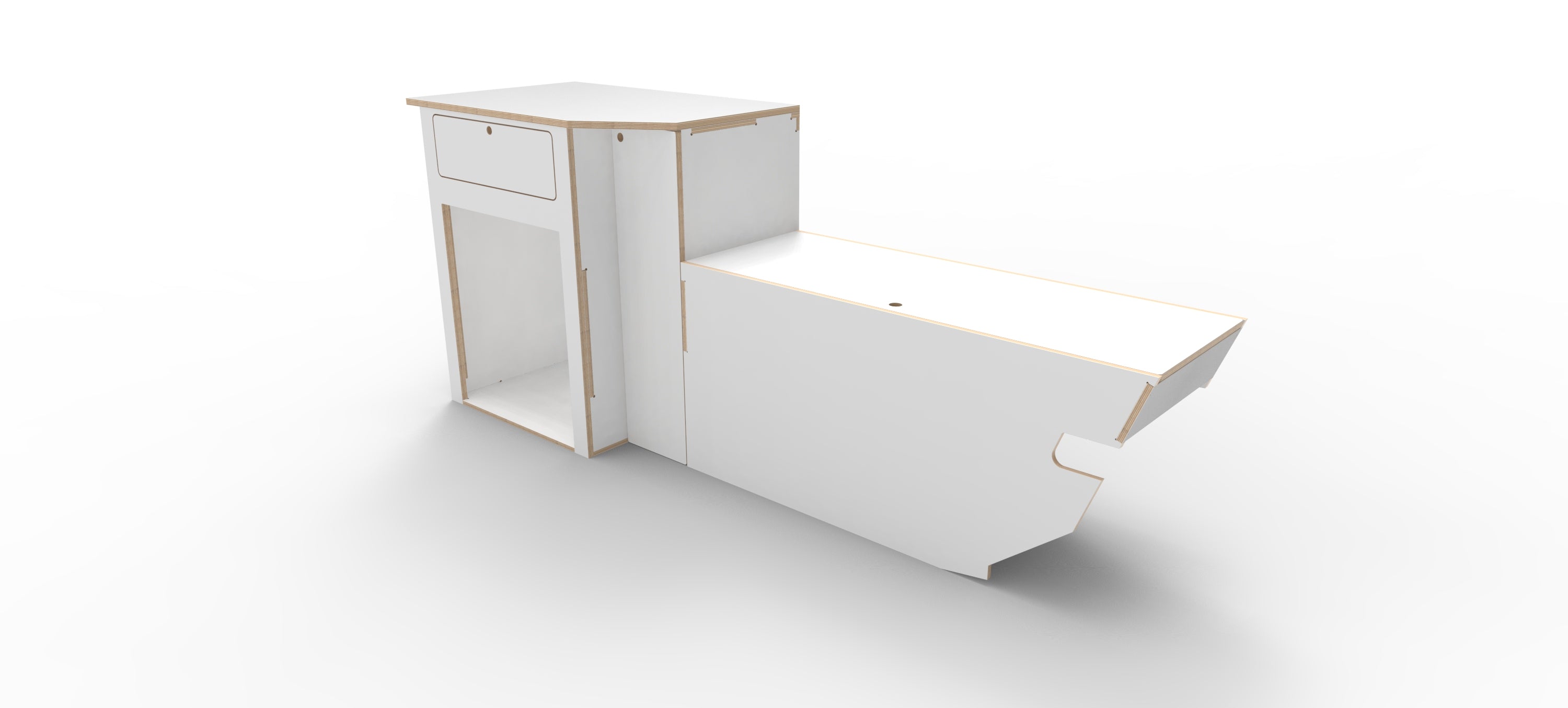 VW Kombi Camper Fitout Low Line Kitchen Unit