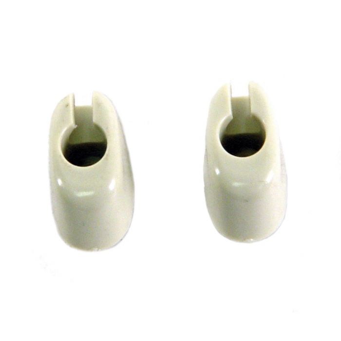 VW Kombi Sunvisor Clips White - Pair