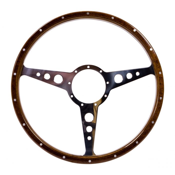 VW Kombi Mahogany Wood Steering Wheel Large