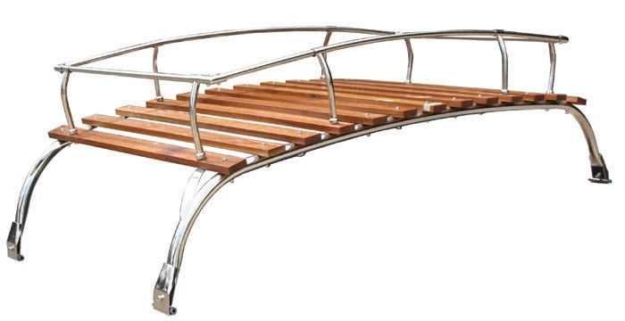 VW Kombi 2 Bow Stainless Steel Roof Rack with Wooden Slats
